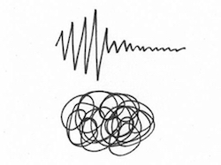 sounds heard as lines